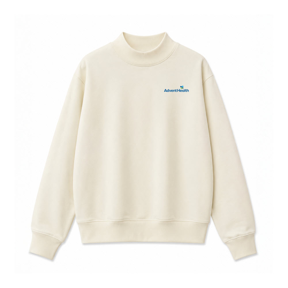 Unisex Mock TurtleNeck Oversized Sweatshirt - Image 2